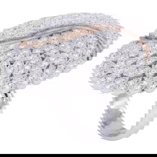 Unique 2.02 Carat Italian Cocktail Ring in 18K White Gold by Harbor Diamonds: Unique 2.02 Carat Italian Cocktail Ring in 18K White Gold by Harbor Diamonds Discover this exquisite Italian Cocktail Fashion Ring, a unique piece designed by an acclaimed Italian designer. Crafted fr