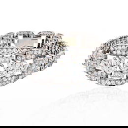 Vintage Platinum 35 Carat Diamond Art Deco Bracelet