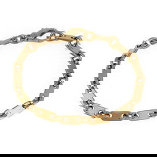 Cartier 18k Yellow Gold Vintage Long Link Bracelet 7.75in: Cartier 18k Yellow Gold Vintage Long Link Bracelet 7.75in This authentic vintage bracelet by Cartier showcases exquisite craftsmanship in 18k yellow gold. The design features slim long flat links inte