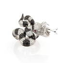 Rattle Snake 18k White Gold Ring with Black and White Diamonds Size 7.5