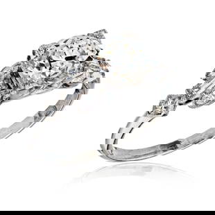 Stunning Vintage Platinum Engagement Ring 1.54ct Old European Cut Diamond K/VS1: Stunning Vintage Platinum Engagement Ring 1.54ct Old European Cut Diamond K/VS1 This exquisite engagement ring features a stunning 1.54 carat Old European Cut diamond, graded K/VS1 by GIA, beautifully