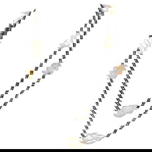 Harbor Diamonds 46 Inch Chalcedony Iolite Baroque Pearl Necklace: Harbor Diamonds 46 Inch Chalcedony Iolite Baroque Pearl Necklace This stunning Long Chalcedony Iolite Baroque Pearl Necklace features a beautiful combination of gemstones, designed for the contemporar