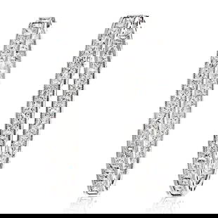 18K White Gold 12.87ct Princess Cut Diamond Hoop Earrings 1.75": 18K White Gold 12.87ct Princess Cut Diamond Hoop Earrings 1.75" The 18K White Gold 12.87cttw Princess Cut Diamond Inside Out Hoop Earrings are a dazzling and luxurious accessory that exude elegance an