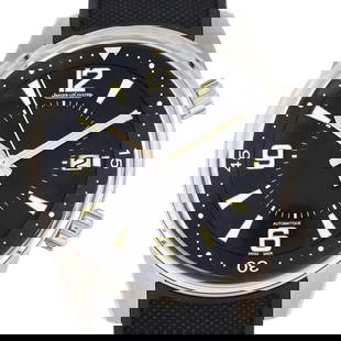 Jaeger-LeCoultre Polaris Date Automatic Men's Watch SS Black Dial Rubber Band: Jaeger-LeCoultre Polaris Date Automatic Men's Watch SS Black Dial Rubber Band Experience the luxury of timekeeping with the Jaeger-LeCoultre Polaris Date Automatic Watch. Designed for men, this exquis