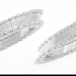 Van Cleef & Arpels Perlee Senior Tulle Ring 18K White Gold Band for Women: Van Cleef & Arpels Perlee Senior Tulle Ring 18K White Gold Band for Women This exquisite Van Cleef & Arpels Perlee Senior Tulle Ring is a stunning band ring crafted from luxurious 18K white gold. Desi