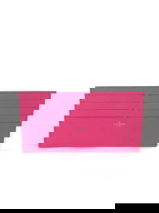 Louis Vuitton Pink Leather Wallet with Barbie Character for 8 Credit Cards: Louis Vuitton Pink Leather Wallet with Barbie Character for 8 Credit Cards This stunning Louis Vuitton wallet features a vibrant pink leather exterior with a solid pattern and Barbie character accents