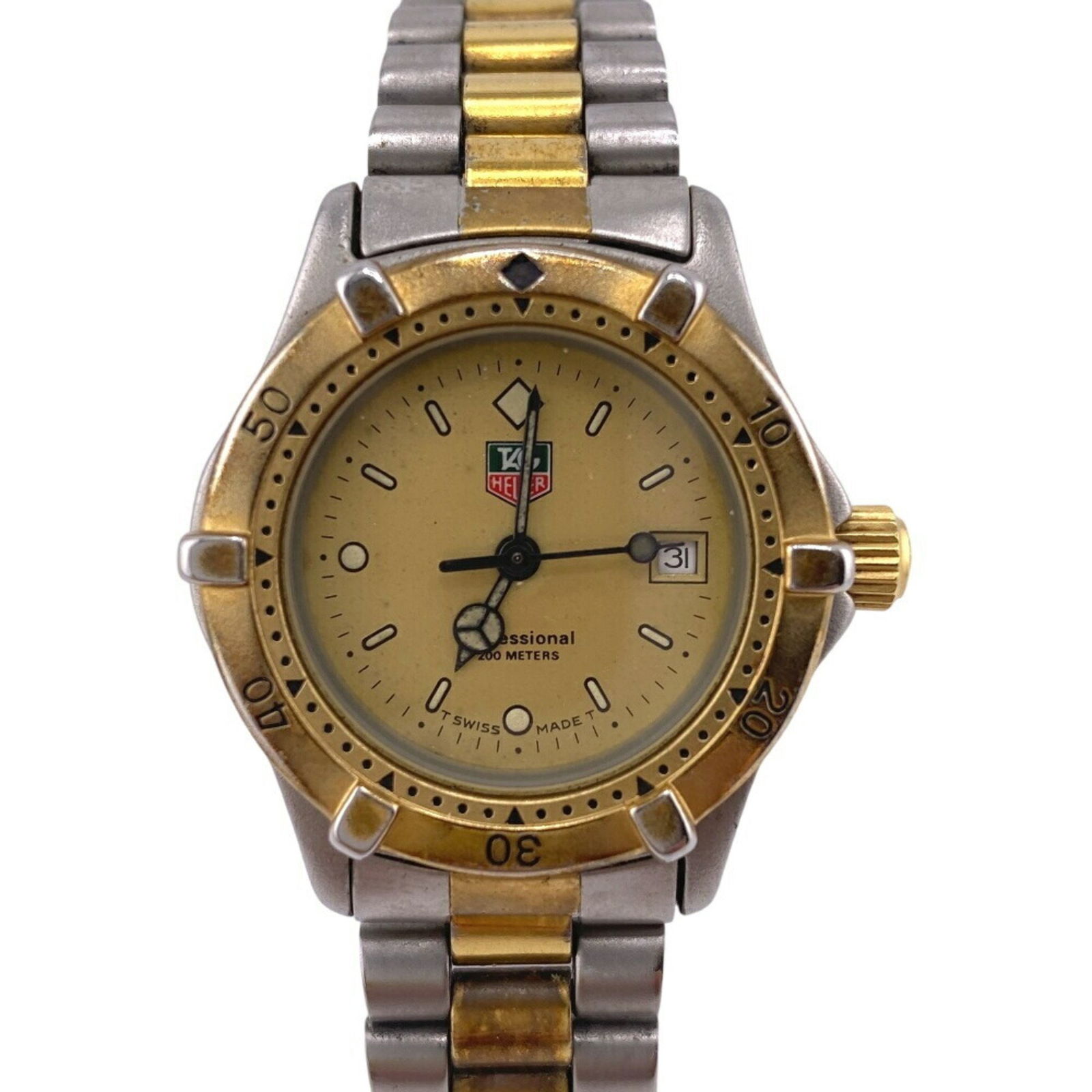 TAG HEUER 964.008 Women's Stainless Steel Analog Digital Combi Watch: TAG HEUER 964.008 Women's Stainless Steel Analog Digital Combi Watch The TAG HEUER 964.008 Professional 3-hand Date Combi Watch is a stylish and functional wristwatch designed for women. This watch fe