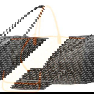 Goyard St. Louis PM Brown Tote Handbag Coated Canvas: Goyard St. Louis PM Brown Tote Handbag Coated Canvas Discover the elegance of the Goyard Brown St. Louis PM Tote Handbag, a perfect blend of style and functionality for casual occasions. This medium-s