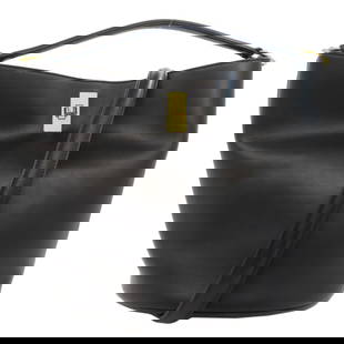 Celine 16 Black Leather Handbag for Women: Celine 16 Black Leather Handbag for Women This Celine 16 Handbag is a stylish accessory designed for women. Crafted from high-quality leather, it features a classic black color that complements any ou