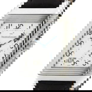 Jaeger-LeCoultre Reverso Grande GMT Men's Watch 240.8.18 Stainless Steel Leather: Jaeger-LeCoultre Reverso Grande GMT Men's Watch 240.8.18 Stainless Steel Leather The Jaeger-LeCoultre Reverso Grande GMT is a distinguished wristwatch designed for men, showcasing a blend of elegance
