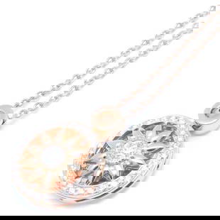 Harry Winston Gate Pendant Necklace 0.14ct Diamond 18K Rose Gold PEDRRD1MWG: Harry Winston Gate Pendant Necklace 0.14ct Diamond 18K Rose Gold PEDRRD1MWG Elevate your jewelry collection with this exquisite Harry Winston Gate Pendant Necklace, designed for women. Crafted from lu