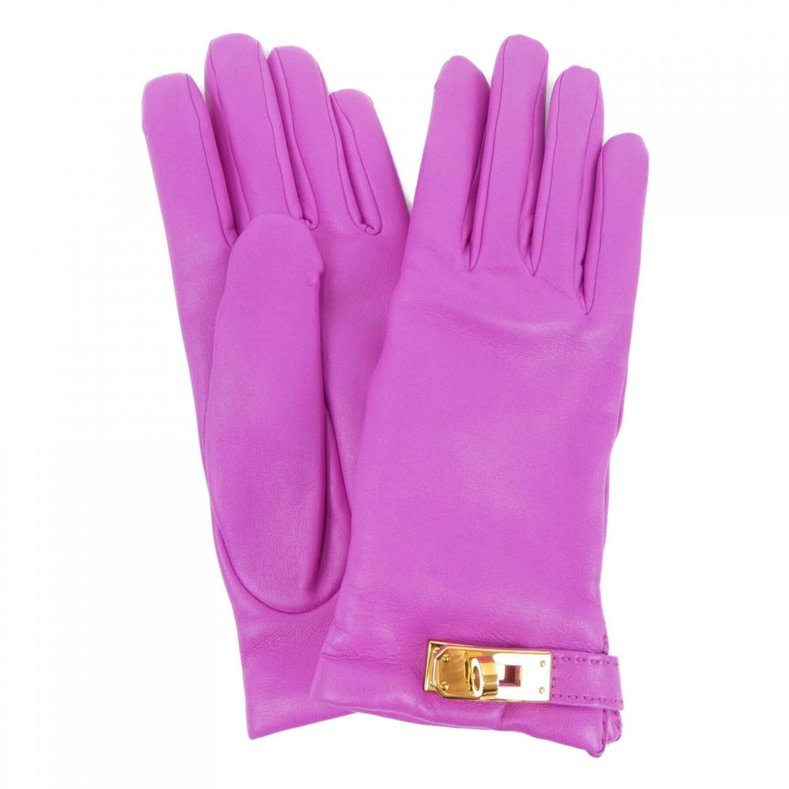 Hermes Women's Cashmere Leather Gloves in Pink: Hermes Women's Cashmere Leather Gloves in Pink Experience luxury and warmth with these exquisite Hermes gloves, designed specifically for women. Crafted from a combination of cashmere leather and lamb
