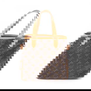 Louis Vuitton Batignolles Monogram Handbag Coated Canvas Leather Brown M51156: Louis Vuitton Batignolles Monogram Handbag Coated Canvas Leather Brown M51156 This elegant Louis Vuitton Batignolles handbag is crafted from high-quality coated canvas and leather, featuring the iconi