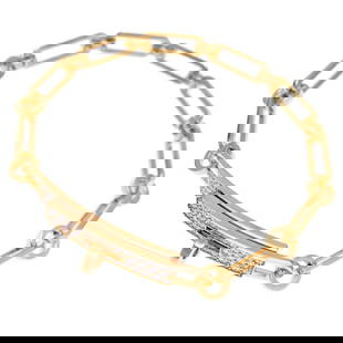 Hermes Kelly Diamond Charm Bracelet 18K Yellow Gold 0.62ct: Hermes Kelly Diamond Charm Bracelet 18K Yellow Gold 0.62ct This exquisite Hermes Kelly Chain Diamond Charm Bracelet is a luxurious addition to any jewelry collection. Crafted from 18K yellow gold, thi