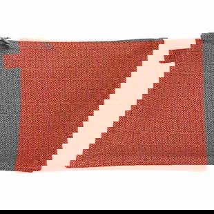 Hermes Bora MM Orange Cotton Clutch Pouch 20cm x 28.5cm: Hermes Bora MM Orange Cotton Clutch Pouch 20cm x 28.5cm Introducing the Hermes Flat Pouch Bora MM, a stylish and functional clutch bag crafted from 100% cotton. This eye-catching orange pouch is desig