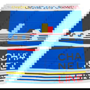 Chanel 2019 Silk Scarf White Blue Red Yellow 35x35 Made in Italy: Chanel 2019 Silk Scarf White Blue Red Yellow 35x35 Made in Italy Elevate your accessory collection with this stunning Chanel scarf, featuring a vibrant white, blue, red, and yellow design. Crafted fro