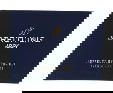 Breitling Avenger II GMT Manual Guide Booklet: Breitling Avenger II GMT Manual Guide Booklet This is a pre-owned Breitling Avenger II GMT Booklet Manual. It serves as an essential guide for the Breitling Avenger II model, providing detailed inform