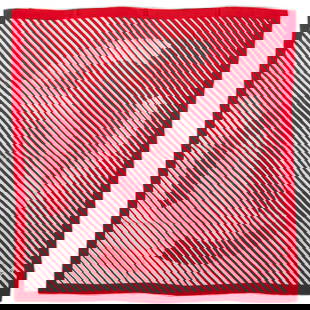 Chanel Red White Logo Silk Twill Scarf 35 in Square: Chanel Red White Logo Silk Twill Scarf 35 in Square Elevate your accessory collection with this exquisite Chanel Silk Scarf. This luxurious piece features a striking red and white logo design, crafted