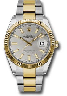 Rolex Datejust 41 Ref 126333 Silver Index Dial Oyster Bracelet 2016: Rolex Datejust 41 Ref 126333 Silver Index Dial Oyster Bracelet 2016 This Rolex Datejust 41 is designed for men, featuring a striking silver index dial complemented by a fluted bezel. The watch is craf