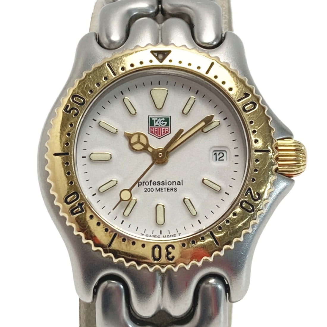 TAG Heuer プロ200m セル ダイバー S87.006.E AT 時計 Authentic Tag Heuer S87 006e Ivory Dial Stainless Steel