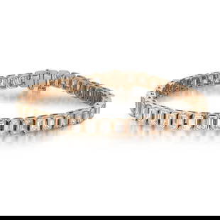Rachel Koen 14K Yellow Gold Bezel Set Lab Grown Diamond Tennis Bracelet 7.11 cttw: Rachel Koen 14K Yellow Gold Bezel Set Lab Grown Diamond Tennis Bracelet 7.11 cttw This exquisite tennis bracelet features a stunning array of emerald cut lab-grown diamonds, elegantly set in a 14K yel