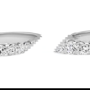 Rachel Koen 14K White Gold 1.00ct Round Diamond Wedding Band Ring: Rachel Koen 14K White Gold 1.00ct Round Diamond Wedding Band Ring This exquisite Rachel Koen wedding band ring features a stunning collection of five round cut diamonds set in lustrous 14K white gold.