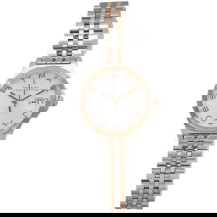 Marc By Marc Jacobs MBM3353 Two-Tone Ladies Watch with Silver Dial: Marc By Marc Jacobs MBM3353 Two-Tone Ladies Watch with Silver Dial Discover the elegance of the Marc By Marc Jacobs The Slim Silver Dial Two-Tone Ladies Watch MBM3353. This stylish wristwatch features
