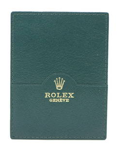 Authentic Rolex Green Card Holder Model 0101.40.34 Luxury Accessory: Authentic Rolex Green Card Holder Model 0101.40.34 Luxury Accessory This genuine Rolex Green Card Holder (model 0101.40.34) is a stylish accessory for your essential cards. Measuring 5 x 3.5 inches, i
