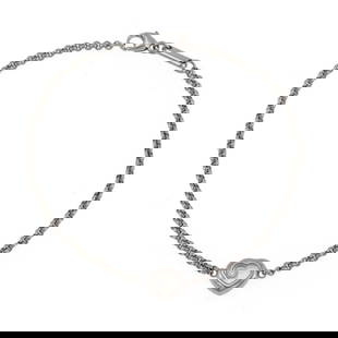 Chopard Happy Diamond 18k White Gold Heart Charm Bracelet with Certificate: Chopard Happy Diamond 18k White Gold Heart Charm Bracelet with Certificate Discover the elegance of this authentic Chopard bracelet from the Happy Diamond collection. Crafted from luxurious 18k white