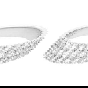 Rachel Koen 18K White Gold Diamond Channel Set Wedding Band Ring 1.05cttw: Rachel Koen 18K White Gold Diamond Channel Set Wedding Band Ring 1.05cttw This exquisite Diamond Channel Set Milgrain Wedding Band Ring is crafted from 18K white gold, featuring a stunning total carat