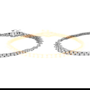 Rachel Koen 4.00Cttw Lab Grown Diamond Tennis Bracelet 14K Yellow Gold: Rachel Koen 4.00Cttw Lab Grown Diamond Tennis Bracelet 14K Yellow Gold This exquisite tennis bracelet features 59 round brilliant cut lab-grown diamonds elegantly set in a prong setting, crafted from