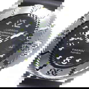 PANERAI Luminor Submersible 2500 Automatic Men's Watch 46mm Titanium Rubber Strap: PANERAI Luminor Submersible 2500 Automatic Men's Watch 46mm Titanium Rubber Strap This PANERAI Luminor Submersible 2500 men's watch combines robust design with high functionality. Crafted with a titan