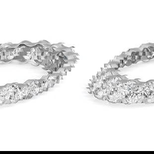 Rachel Koen 14K White Gold Oval Lab Grown Diamond Eternity Ring 2.94ct 19 Diamonds Size 6: Rachel Koen 14K White Gold Oval Lab Grown Diamond Eternity Ring 2.94ct 19 Diamonds Size 6 This exquisite Oval Cut Lab Grown Diamond Eternity Band Ring is crafted from 14K White Gold and features a stu
