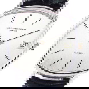 Vacheron Constantin 7390Q K18WG Automatic Men's Watch with Date: Vacheron Constantin 7390Q K18WG Automatic Men's Watch with Date This Vacheron Constantin 7390Q wristwatch is a distinguished timepiece crafted for men, showcasing a luxurious K18WG (18K white gold) ca