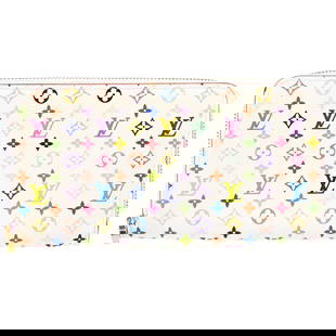 Louis Vuitton Zippy Wallet Monogram Multicolor White M60241: Louis Vuitton Zippy Wallet Monogram Multicolor White M60241 This Louis Vuitton Zippy Wallet is a stylish and functional accessory. Featuring a beautiful white Monogram Multicolor design, this zip-arou