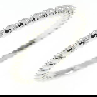 Van Cleef & Arpels Perlee Anniversary Ring in White Gold VCARPJME00: Van Cleef & Arpels Perlee Anniversary Ring in White Gold VCARPJME00 This exquisite Van Cleef & Arpels Perlee Ring is a stunning piece that exemplifies elegance and luxury. Crafted from premium white g
