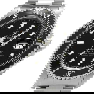 ROLEX Submariner Date 16610 E Series Automatic Black Dial Stainless Steel: ROLEX Submariner Date 16610 E Series Automatic Black Dial Stainless Steel This ROLEX Submariner Date wristwatch features a classic design with a black dial and is powered by the automatic Cal.3135 mov