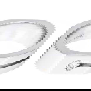 Baraka 18K White Gold Men's Wedding Band with Round Cut Diamond 0.10 Cttw: Baraka 18K White Gold Men's Wedding Band with Round Cut Diamond 0.10 Cttw This elegant men's wedding ring band features a stunning round cut diamond set in luxurious 18K white gold. With a total carat