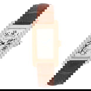Cartier Tank Americaine 19MM 18K Rose Gold Silver Dial Quartz Watch W2607456: Cartier Tank Americaine 19MM 18K Rose Gold Silver Dial Quartz Watch W2607456 This exquisite Cartier Tank Americaine wristwatch showcases a luxurious design crafted from 18K rose gold, featuring a stun