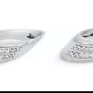 Rachel Koen 10k White Gold Round Cut Diamond Wedding Band Ring 0.36 Cttw: Rachel Koen 10k White Gold Round Cut Diamond Wedding Band Ring 0.36 Cttw This elegant Round Cut Diamond Men's Wedding Band Ring is crafted from high-quality 10k white gold, featuring a total carat wei