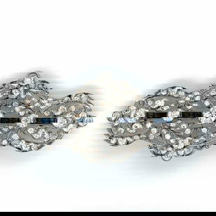 Vintage Art Deco Platinum Diamond Sapphire Pendant Brooch 1.60 Ct: Vintage Art Deco Platinum Diamond Sapphire Pendant Brooch 1.60 Ct This exquisite Art Deco pendant/brooch features a stunning combination of diamonds and sapphires set in luxurious platinum. The center