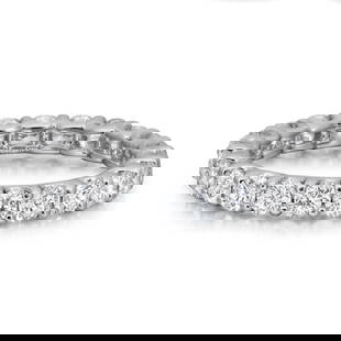 Rachel Koen 14K White Gold Round Cut Diamond Eternity Band Ring 1.94Cttw: Rachel Koen 14K White Gold Round Cut Diamond Eternity Band Ring 1.94Cttw This exquisite Round Cut Eternity Band Ring features lab-grown diamonds set in luxurious 14K white gold. Designed for elegance,