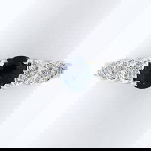 14K White Gold GIA Certified 1.36ct Oval Sapphire Diamond Engagement Ring: 14K White Gold GIA Certified 1.36ct Oval Sapphire Diamond Engagement Ring This exquisite engagement ring features a stunning 1.36ctw GIA-certified oval sapphire, set in a beautiful solitaire design wi