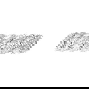 Rachel Koen Oval Cut Lab Grown Diamond Eternity Ring 14K White Gold 2.96ctw: Rachel Koen Oval Cut Lab Grown Diamond Eternity Ring 14K White Gold 2.96ctw This exquisite Oval Cut Lab Grown Diamond Eternity Band Ring is crafted from 14K White Gold, featuring a stunning total cara