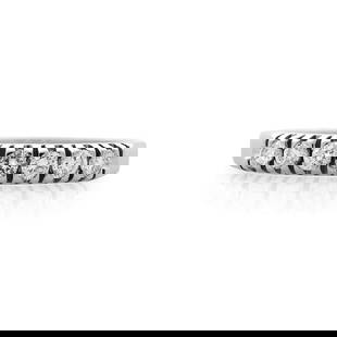 Rachel Koen 14K White Gold Pave Diamond Wedding Band Ring 0.21ct Size 7.5: Rachel Koen 14K White Gold Pave Diamond Wedding Band Ring 0.21ct Size 7.5 This exquisite wedding band ring by Rachel Koen is crafted from 14K white gold and features a stunning pave setting. Adorned w