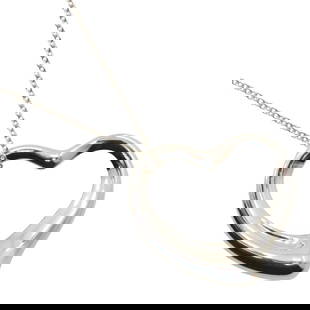 Tiffany & Co. Elsa Peretti Open Heart Necklace Silver 925 77cm: Tiffany & Co. Elsa Peretti Open Heart Necklace Silver 925 77cm This exquisite Tiffany & Co. Elsa Peretti Open Heart Necklace is crafted from high-quality Silver 925, making it both elegant and durable