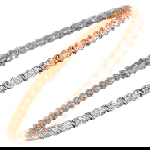 13.04ct Diamond Tennis Bracelet 14k Rose Gold: 13.04ct Diamond Tennis Bracelet 14k Rose Gold 13.04ct Diamond Tennis Bracelet Rose Gold. Metal: 14k Gold, Rose Gold. Stone: Diamond. Stone Cut: Round Cut. Weight: 13.04 ct. Dimensions: Length: 7 in (1