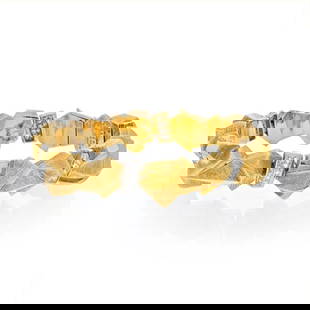 David Webb 18K Gold Nugget Diamond Bracelet with Certificate: David Webb 18K Gold Nugget Diamond Bracelet with Certificate Explore the exquisite craftsmanship of this David Webb articulated bracelet, featuring a unique design inspired by ski slope nuggets. Craft