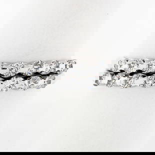 Elegant 14k White Gold 1.00ctw Round Diamond Band Guard Rings: Elegant 14k White Gold 1.00ctw Round Diamond Band Guard Rings This exquisite pair of 14k white gold band guard rings features a total carat weight of 1.00ctw, showcasing round brilliant diamonds. With