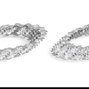 Rachel Koen 14K White Gold Oval Cut Lab Grown Diamond Eternity Band Ring 2.73Cttw Size 6: Rachel Koen 14K White Gold Oval Cut Lab Grown Diamond Eternity Band Ring 2.73Cttw Size 6 This exquisite Oval Cut Lab Grown Diamond Eternity Band Ring is crafted in 14K White Gold and features a stunni